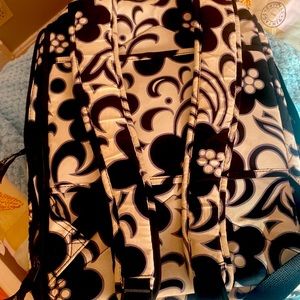 Vera Bradley laptop backpack - black and white great used condition